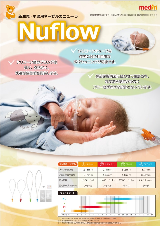 新生児・小児用ネーザルカニューラ Nuflow